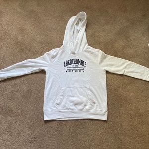 white abercrombie hoodie